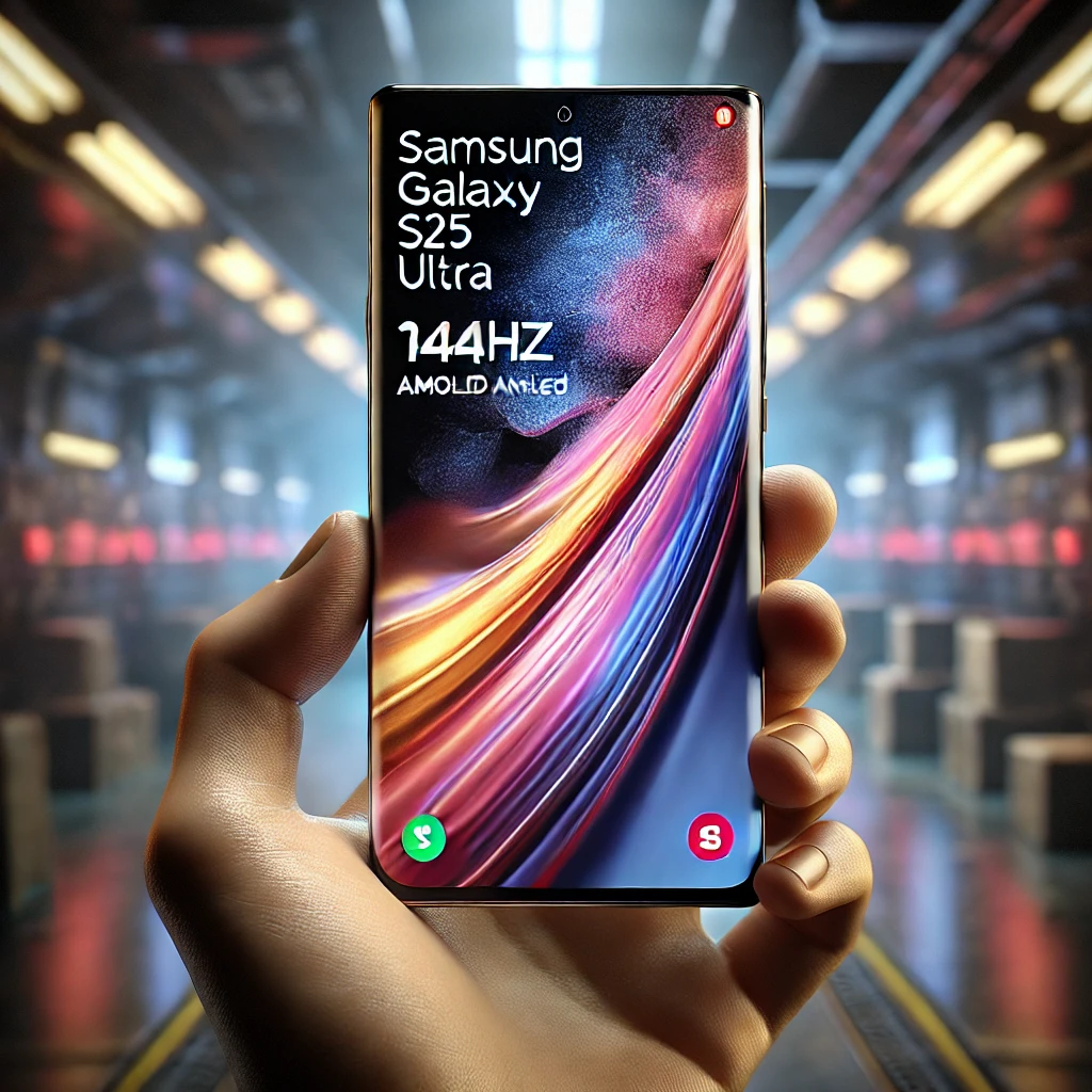 "Samsung Galaxy S25 Ultra with 200MP camera and 144Hz display"